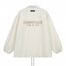 Fear of God Essentials SS22 Coaches Jacket White