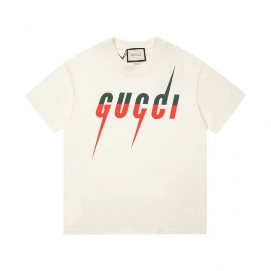 Gucci Printing Classic Short Sleeve Cream