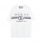 Gucci Logo Print Cotton Jersey T-Shirt White Black