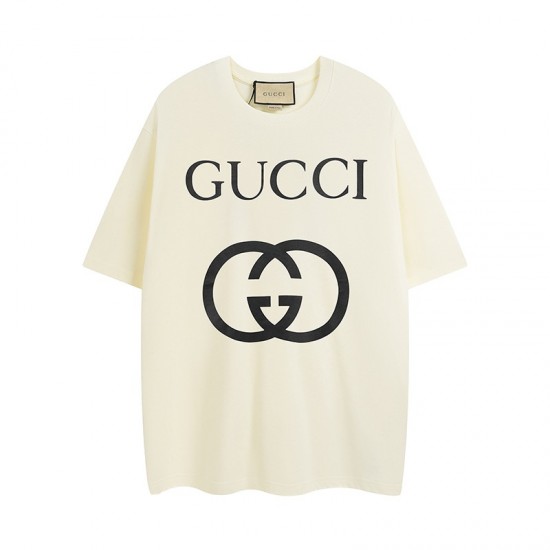 Gucci OFF-WHITE Cotton Oversize With Interlocking G Cream White