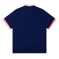 Gucci Blue Interlocking G Cotton Piquet Polo