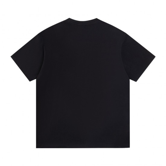 Gucci Logo Print Cotton T-shirt Black