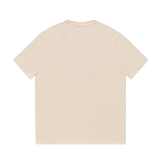 Gucci Men's Cream White Logo Print Cotton Jersey T-shirt