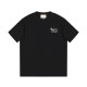 Gucci Logo Embroidered Cotton Jersey T-Shirt Black