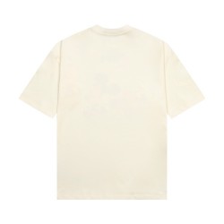 Gucci SS21 Interlock Double G Stripe Printing Short Sleeve Creamy White T-Shirt 616036-XJDAG-9095