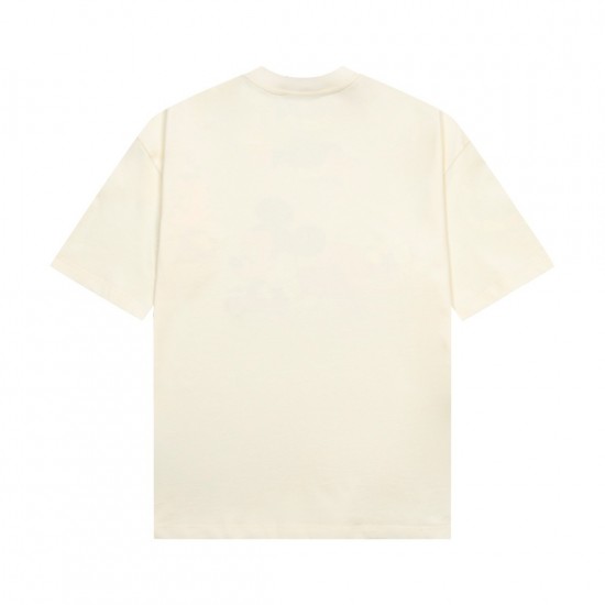 Gucci SS21 Interlock Double G Stripe Printing Short Sleeve Creamy White T-Shirt 616036-XJDAG-9095