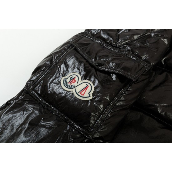 Moncler Vezere hooded padded jacket black