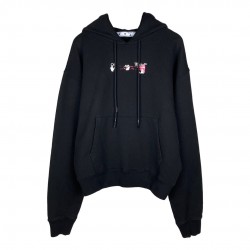 Off-White Acrylic Arrow Over Hoodie 'Black Fuchsia' OMBB037F21FLE0151032