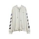 Off-White Painting Printing Arrow Pattern Zipper Classic White