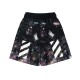 Off-White SS21 Casual Starry Sky Splash Ink Shorts Black OMCB009G20FAB0019901