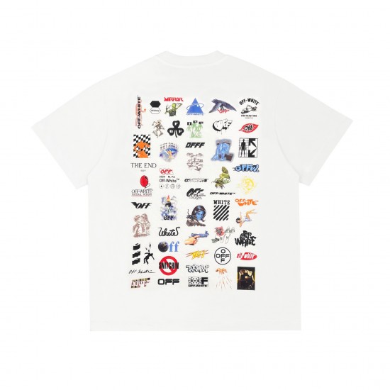 Off-White Logic Slim S/S Tee White