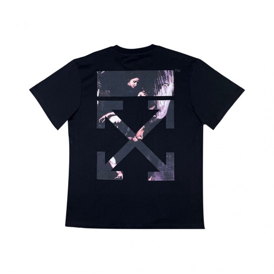 Off-White Caravaggio Arrow T-Shirt 'Black' OMAA038S201850041088