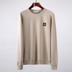 Stone Island Long Sleeve Patch T-Shirt Khaki