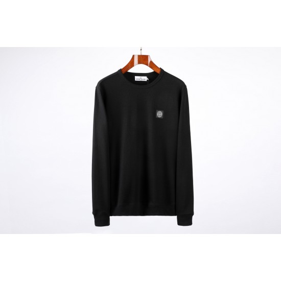 Stone Island Long Sleeve Patch T-Shirt Black