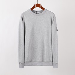 Stone Island Long Sleeve Soft Cotton Crew Neck Knit Grey