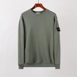 Stone Island Long Sleeve Soft Cotton Crew Neck Knit Green