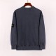 Stone Island Washed Garment Dyed Malfile Crew Sweat Anthracite