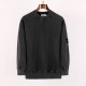 Stone Island Washed Garment Dyed Malfile Crew Sweat Black