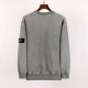 Stone Island Washed Garment Dyed Malfile Crew Sweat Grey