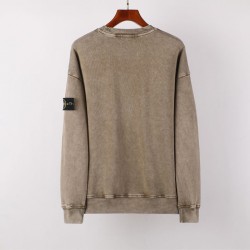 Stone Island Washed Crew Neck Sweatshirt Senape