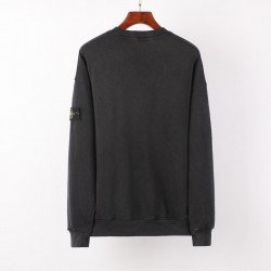 Stone Island Washed Crew Neck Sweatshirt Black