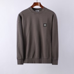 Stone Island Long Sleeve Patch T-Shirt Chocolate