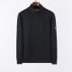 Stone Island Half Zipper Classic Hooded Black