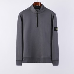 Stone Island Half Zipper Classic Hooded Grey