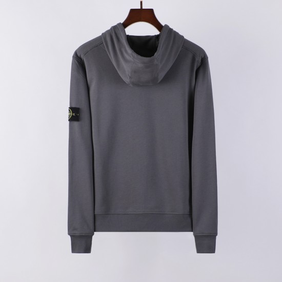 Stone Island Sleeve Zipper Classic Hooded Grey