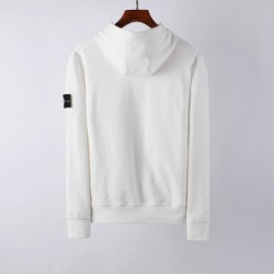 Stone Island Sleeve Zipper Classic Hooded White