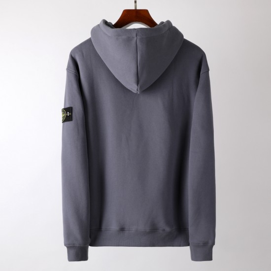 Stone Island Garment Dyed Popover Hoody Grey