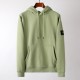 Stone Island Garment Dyed Popover Hoody Mint Green