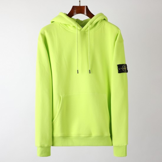 Stone Island Garment Dyed Popover Hoody Volt