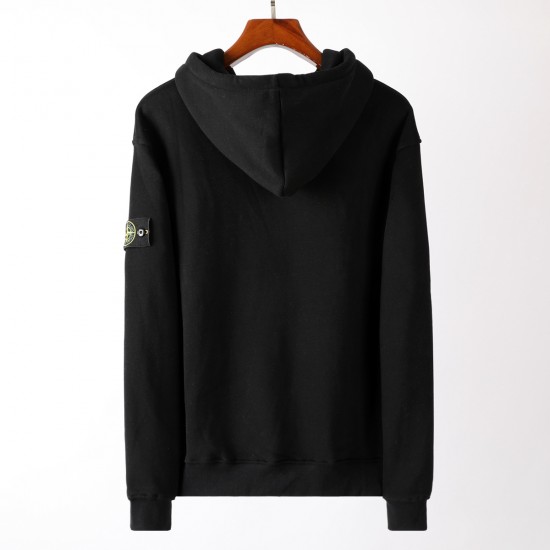 Stone Island Garment Dyed Popover Hoody Black