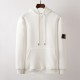 Stone Island Garment Dyed Popover Hoody White