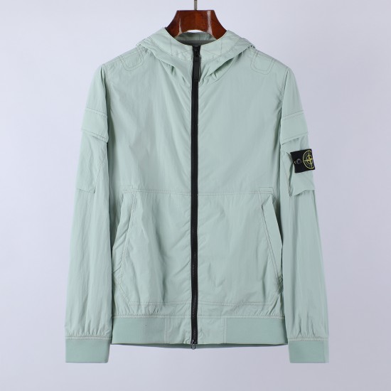 Stone Island Crinkle Reps Hooded Jacket Mint