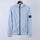 Stone Island Crinkle Reps Hooded Jacket Sky Blue