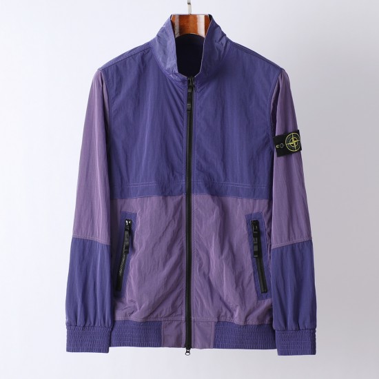 Stone Island Crinkle Reps Bomber Midweight Jacket Purple