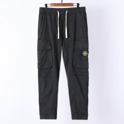 Stone Island Cotton Canvas Cargo Pants Black