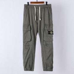 Stone Island Cotton Canvas Cargo Pants Green