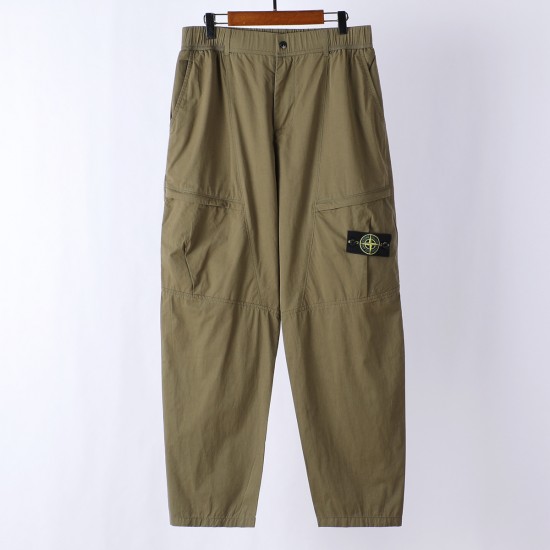 Stone Island Parachute Cotton Cargo Pants Green