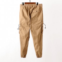 Stone Island Brushed Cotton Canvas Cargo Pants Khaki