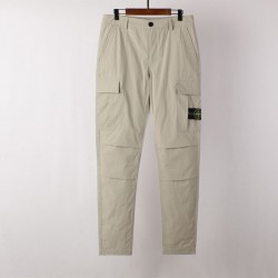 Stone Island Men's Tapered Badge Cargo Pants Cream