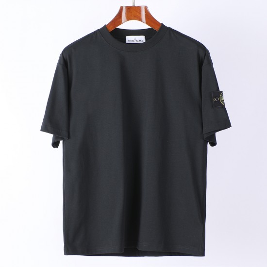 Stone Island Short Sleeved Logo T Shirt  Black