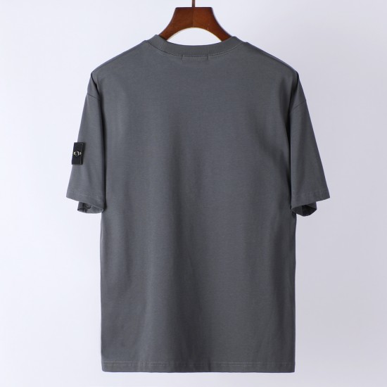 Stone Island Short Sleeved Logo T Shirt Anthracite