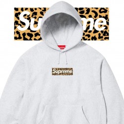 Supreme Shanghai Box Logo Hoodie Heather Grey