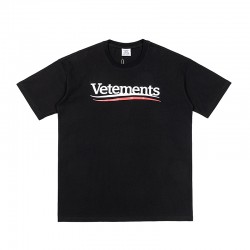 Vetements Black T-shirt With Logo 