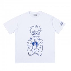 Vetements Blue Scribbled Teen T-shirt