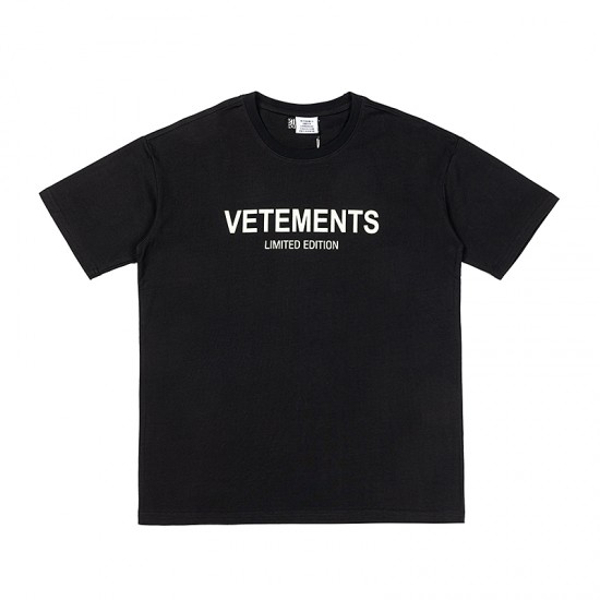 Vetements Limited Edition Black T-shirt With Logo