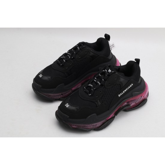 Balenciaga Triple S 'Clear Sole - Black Pink Neon' 544351W2FR11053